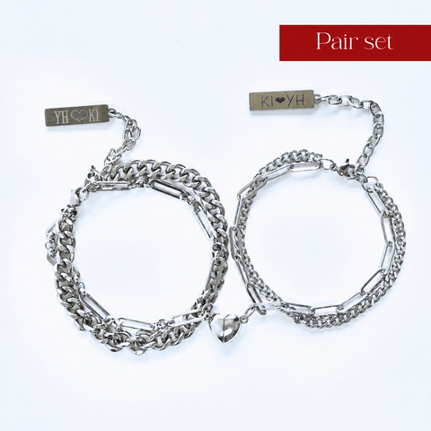 Magnet Heart Pair Bracelets|マグネットハート ペアブレスレット