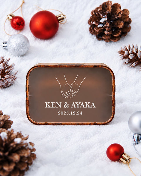 【新作】Our Future Box|名入れ・刻印できる貯金箱|カップルの記念日