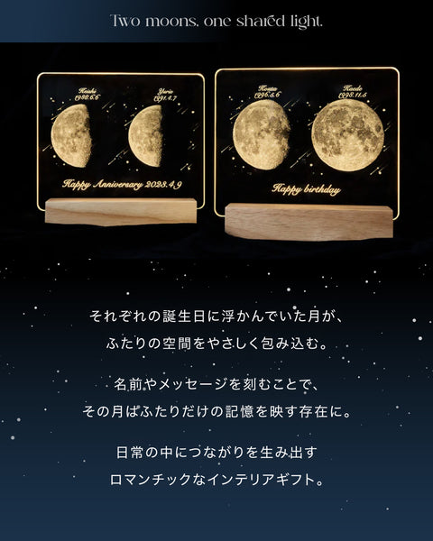 【お得なペアセット】Moonlight Flame｜生まれた日の月ギフト
