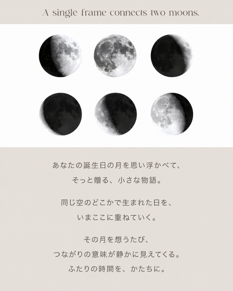 【お得なペアセット】Birthday Single Moon Frame