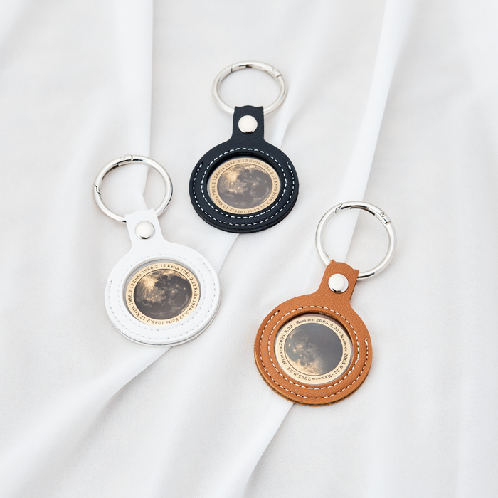 Leather Moon Key Holder